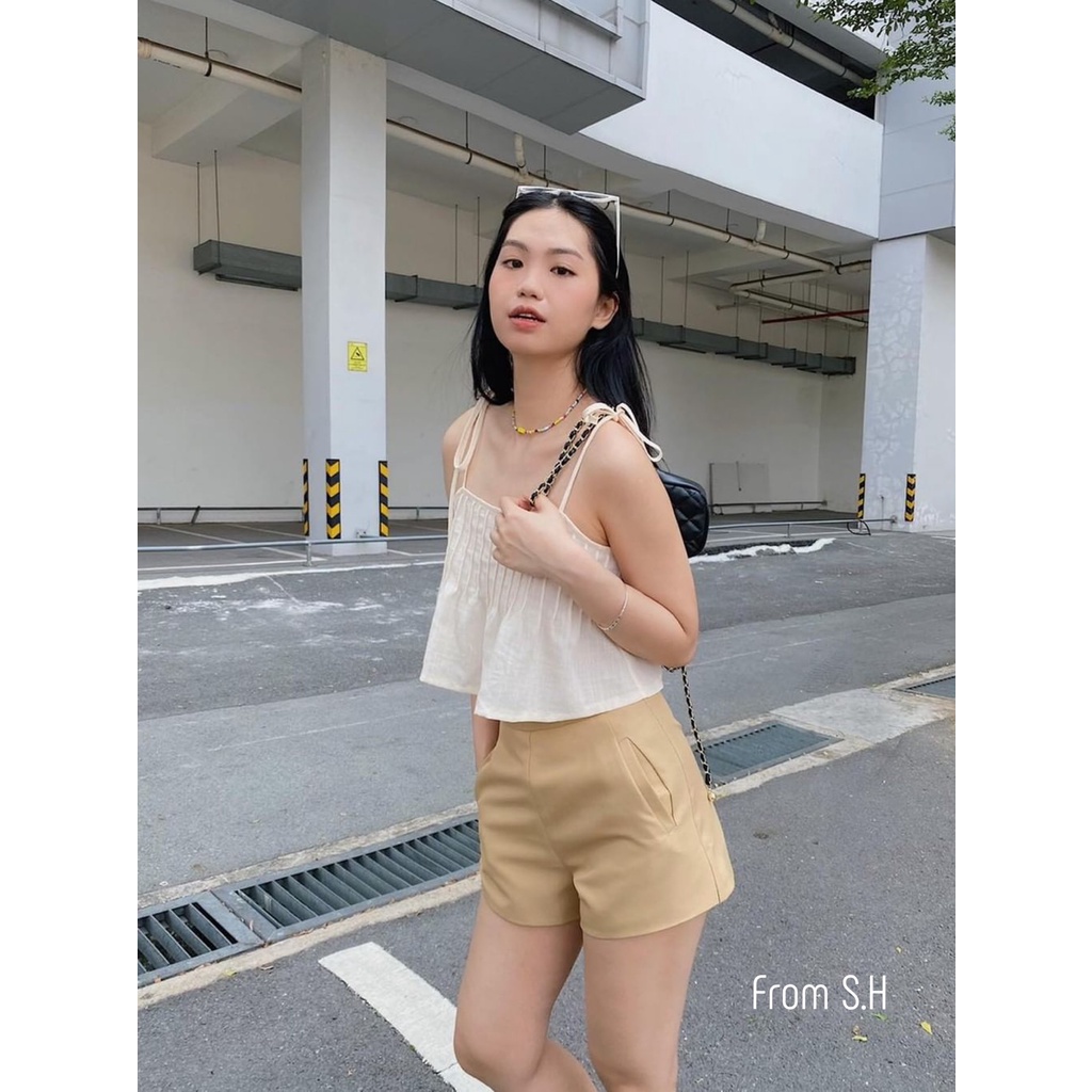 Set áo 2 dây mix quần sooc siêu xinh