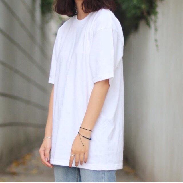 Áo Thun Tay Lỡ Andromeda Màu Trắng Phom Rộng Unisex Free size Cho Cả Nam Và Nữ