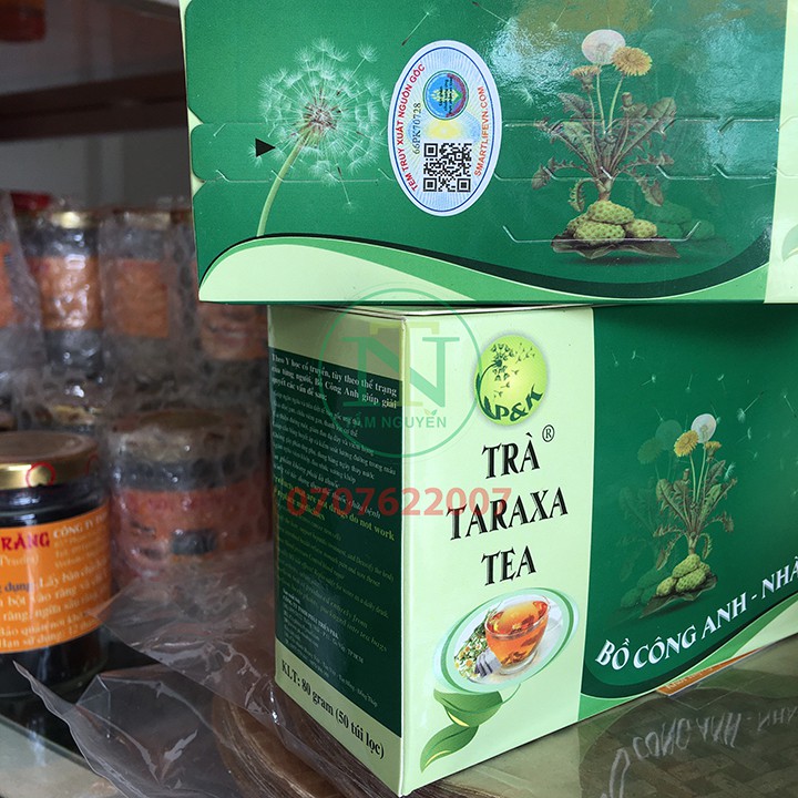 Trà Bồ Công Anh-Nhàu-Mè(TARAXA TEA) 50 túi lọc-HÀNG CHÍNH HÃNG CÔNG TY P&amp;K