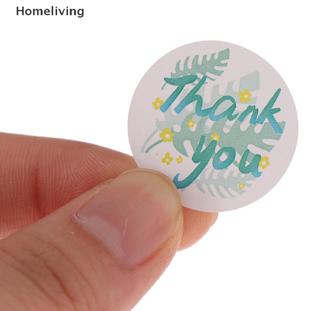 Cuộn 500 Nhãn Dán Tròn In Chữ Thank You Dùng Trang Trí Quà Tặng