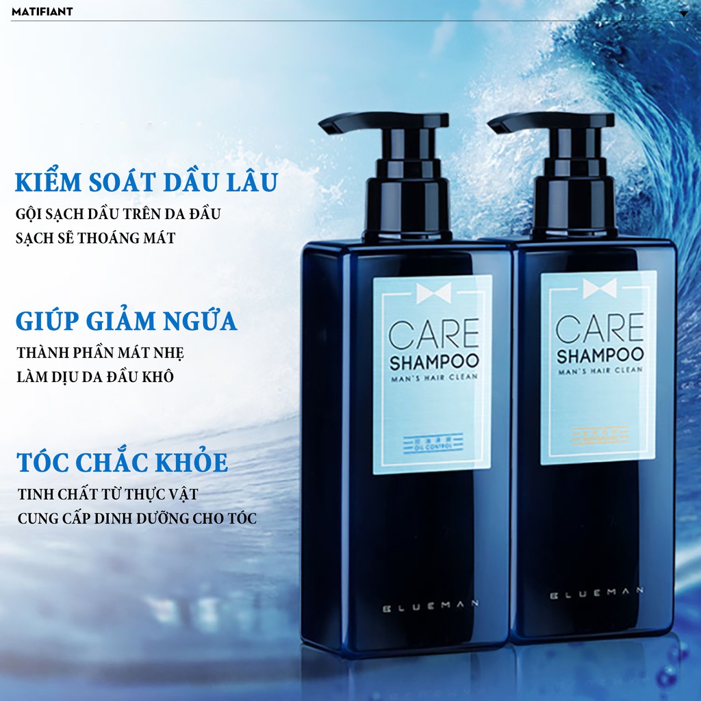 Dầu Gội Nam BLUEMAN Hương Nước Hoa Sạch Gàu & Nuôi Dưỡng Tóc