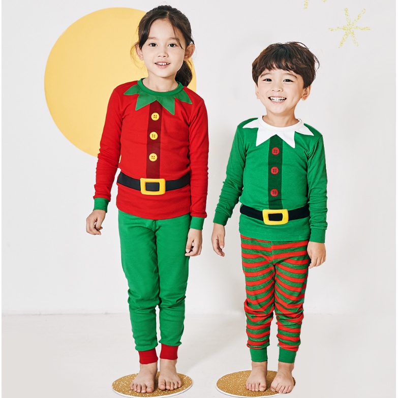 Bộ đồ quần áo dài tay giáng sinh Noel cho bé gái và bé trai mùa thu đông 2021 Unifriend Hàn Quốc