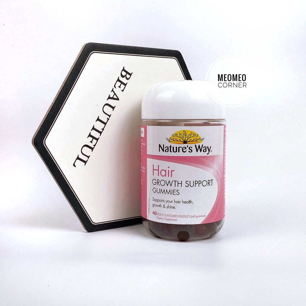 Viên hỗ trợ mọc tóc dày &amp; khỏe Nature's Way Hair Growth Support + Biotin &amp; Silicon 30 Tablets