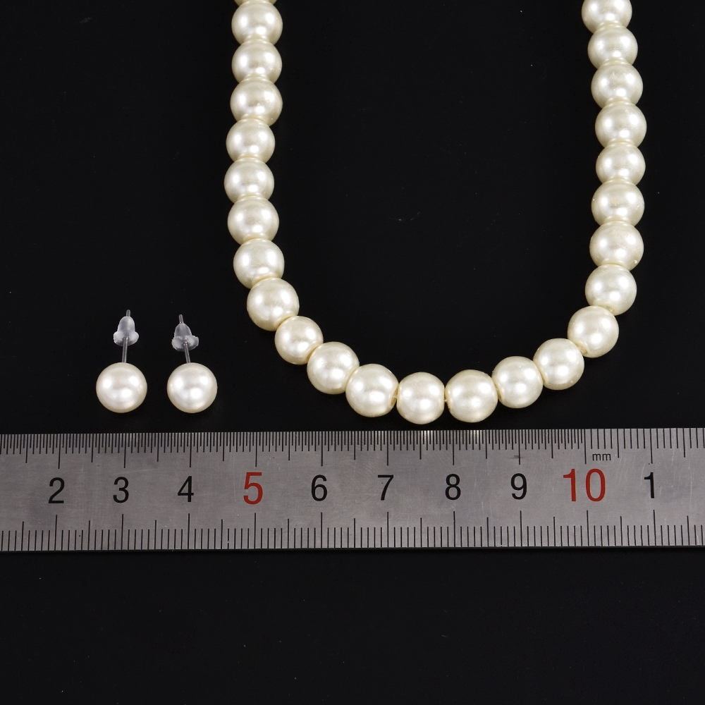 Bộ Vòng cổ Và Bông Tai Đính Ngọc Trai Phong Cách Blackpink JISOO Thời Trang Cho Nữ