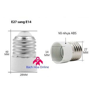 Đầu chuyển đổi đui xoáy E14-E27 hoặc E27-E14
