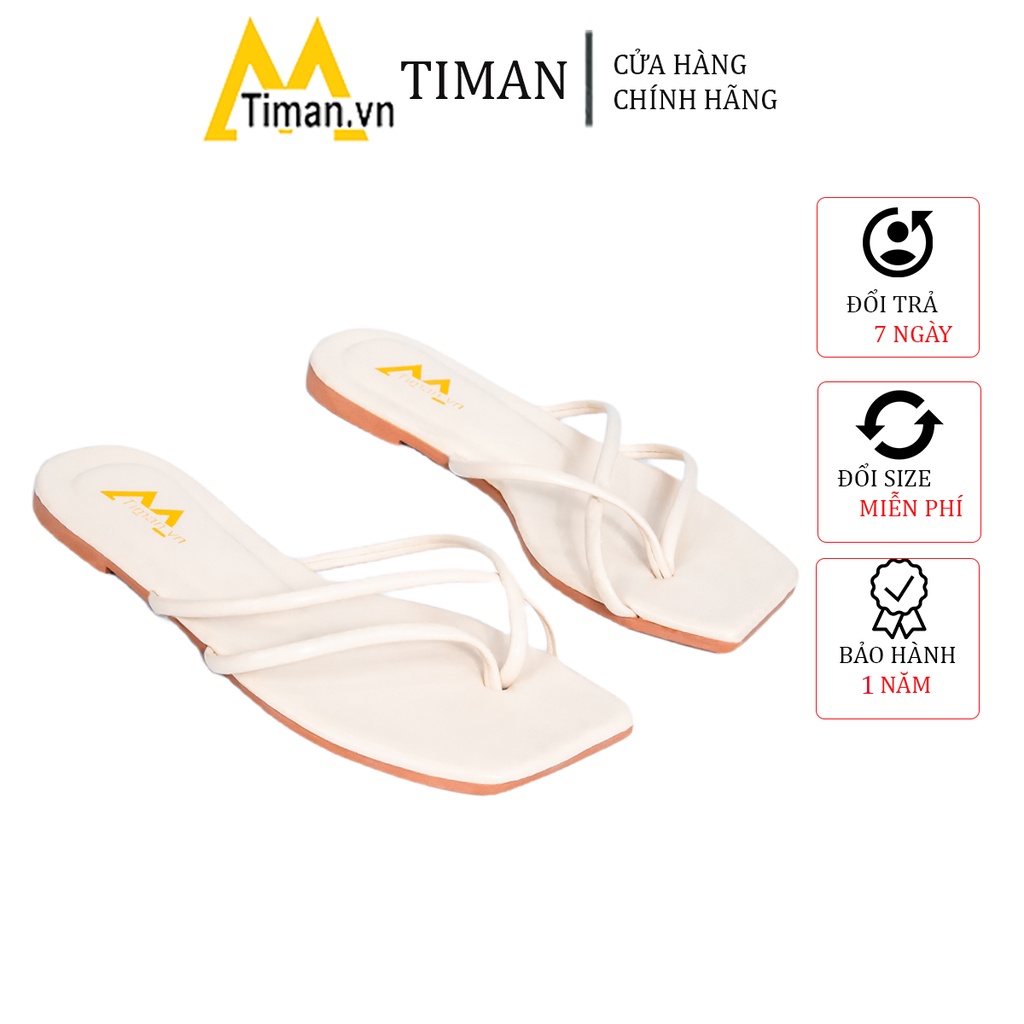 Dép nữ xỏ ngón mùa hè TIMAN TD12 phong cách nhẹ nhàng nữ tính bảo hành 1 năm