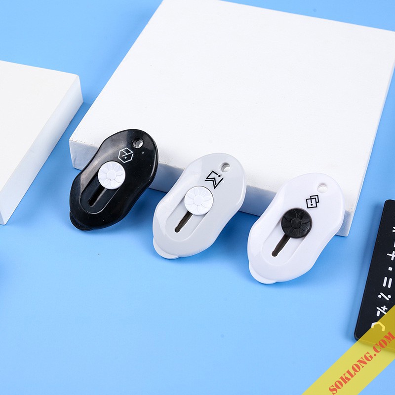 Dao rọc giấy, dao cắt mini nhiều màu Họa tiết cá tính Tuệ Minh