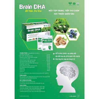 Cốm Bổ Não Brain Dha Hộp 20 Gói Dạng Cốm