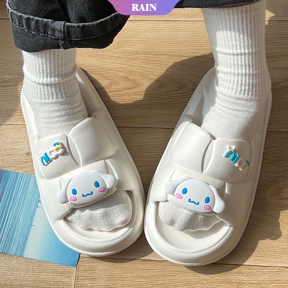 SANRIO Dép Đi Trong Nhà Tắm Chống Trượt Màu Trắng In Hoạt Hình Cinnamoroll Dễ Thương Dành Cho Bạn Nữ [Đi Mưa]