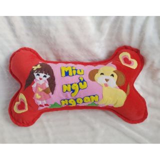 Gối ôm handmade bé gái và cún con