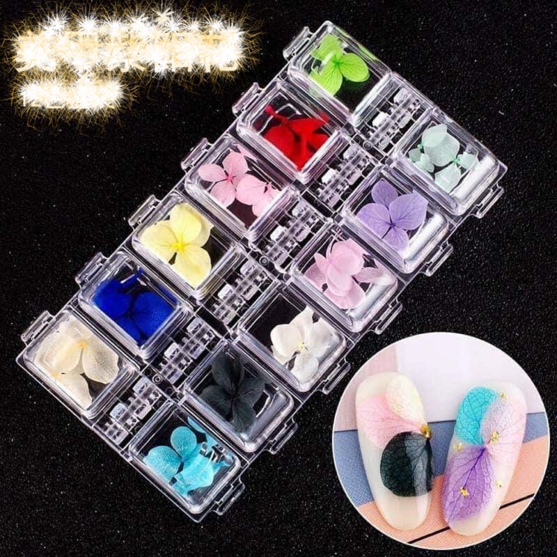 Sét hoa khô cánh to và cánh nhỏ dùng ẩn móng tay đắp bột hoạch đắp Gel