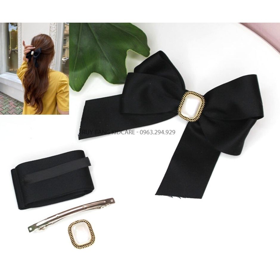 Set nguyên liệu làm kẹp tóc càng cua đính đá  hottrend 2021