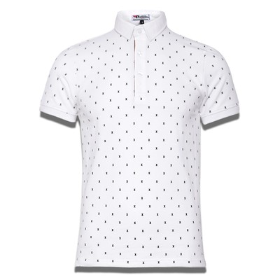 Áo thun polo nam cổ bẻ SPMGU02 họa tiết chữ x dày dặn, form ôn body - PigoFashion