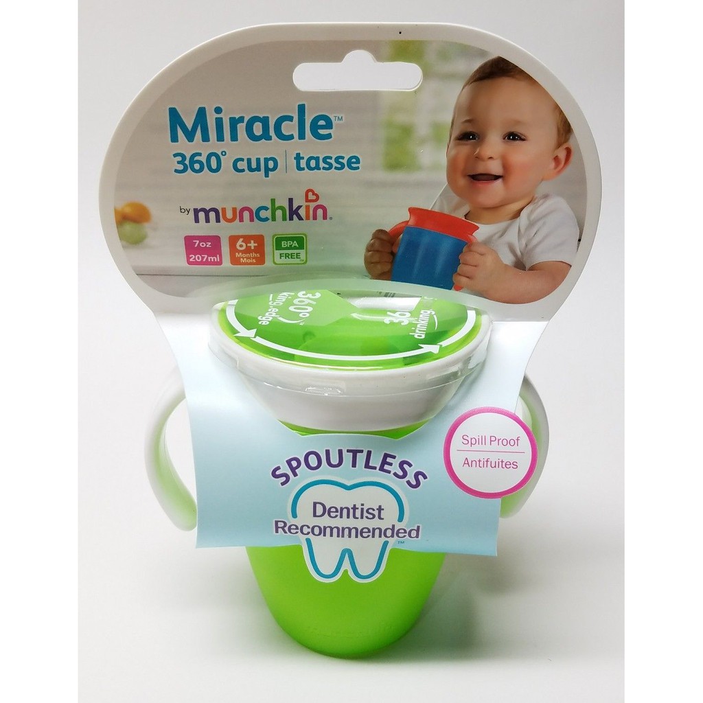 Cốc tập uống 360 độ Munchkin có tay cầm