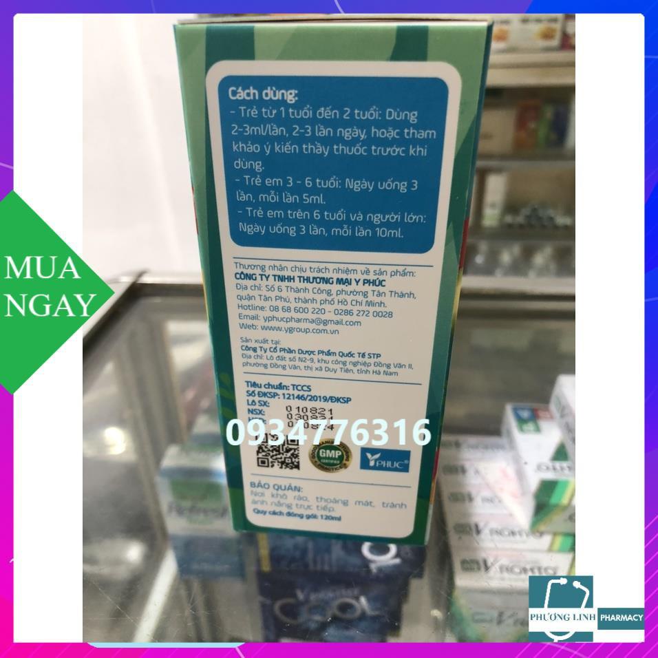 Siro ho Tỳ Bà Diệp bổ phế, giảm ho, hỗ trợ làm giảm ho gió, ho khan, ho có đờm, ho do dị ứng-chai 120ml