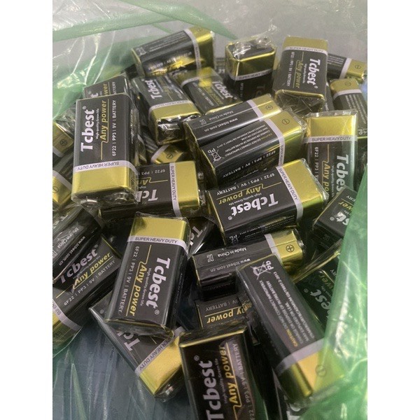 Hộp 10 Viên Pin Vuông 9V Dùng Cho Bộ Test Dây Cáp Mạng Đồ Chơi Micro Míc Không Dây Dung Lượng Cao Bền Bỉ TC Best 9V