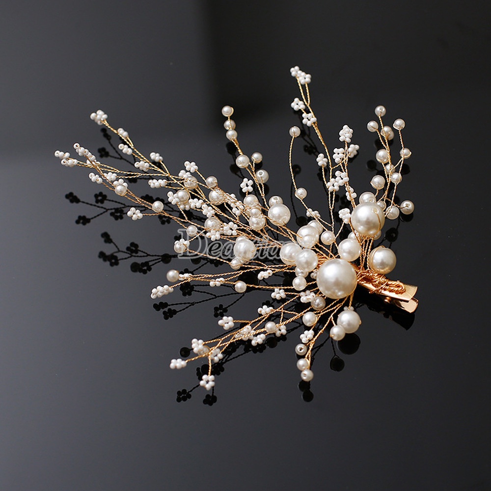 Kẹp Tóc Đính Ngọc Trai Thời Trang Cho Cô Dâu