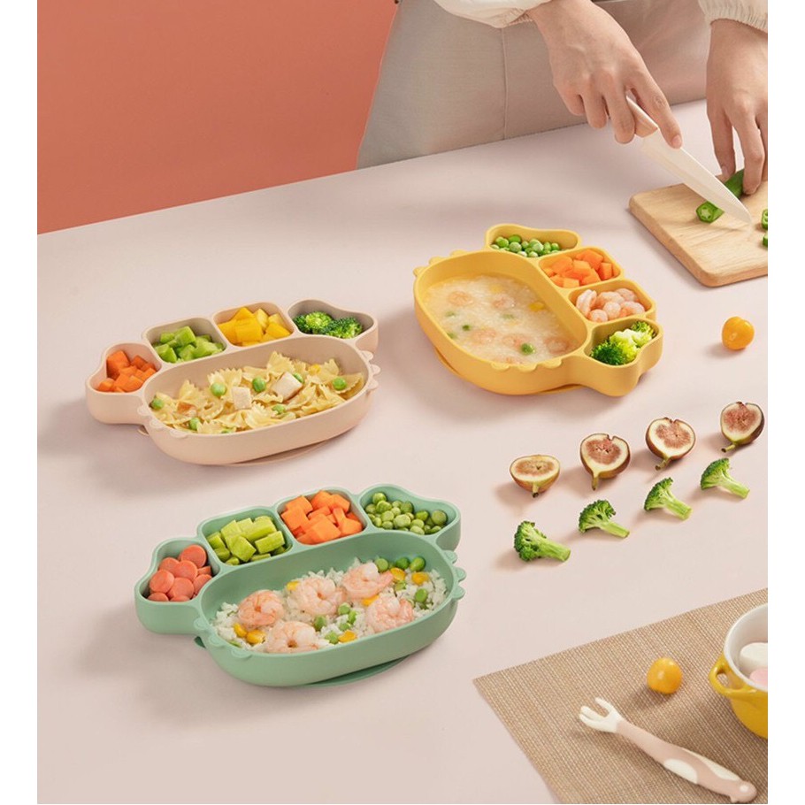 Khay Ăn Dặm  con cua AAG Cao Cấp Cho Bé ( Có Đế Chống Trơn Trượt )