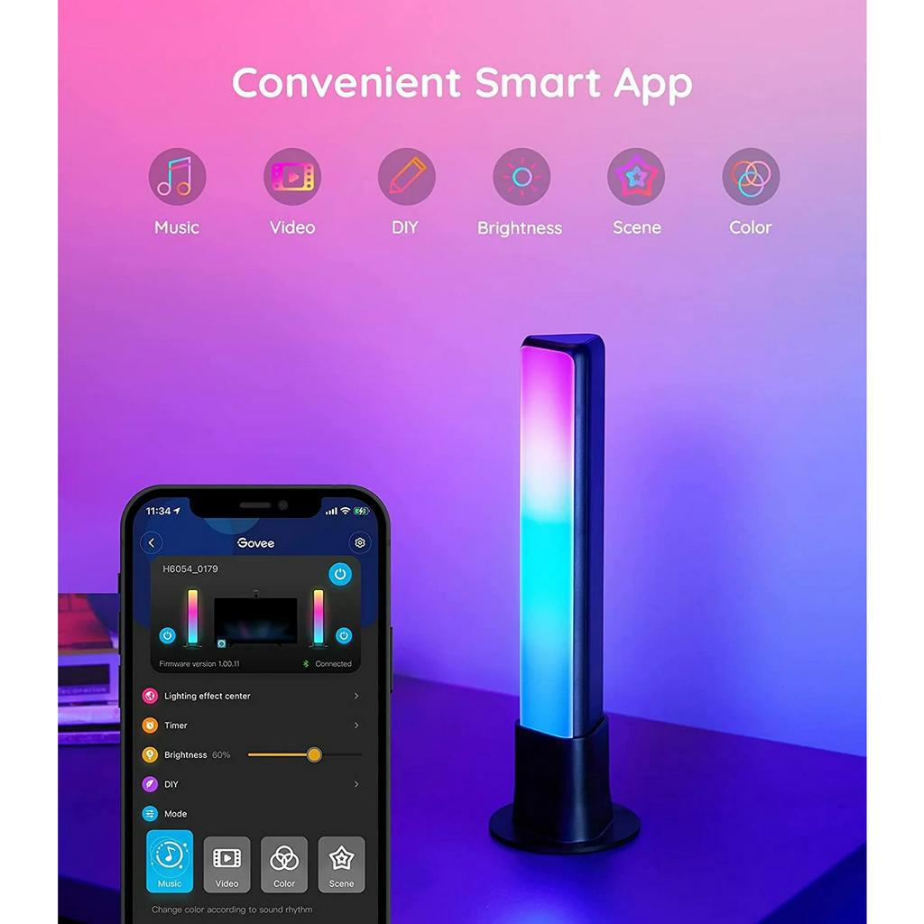 Đèn LED thanh RGB Govee Flow Pro WiFi TV Light Bars H6054 | Thanh đèn LED trang trí, kết nối và điều chỉnh thông minh