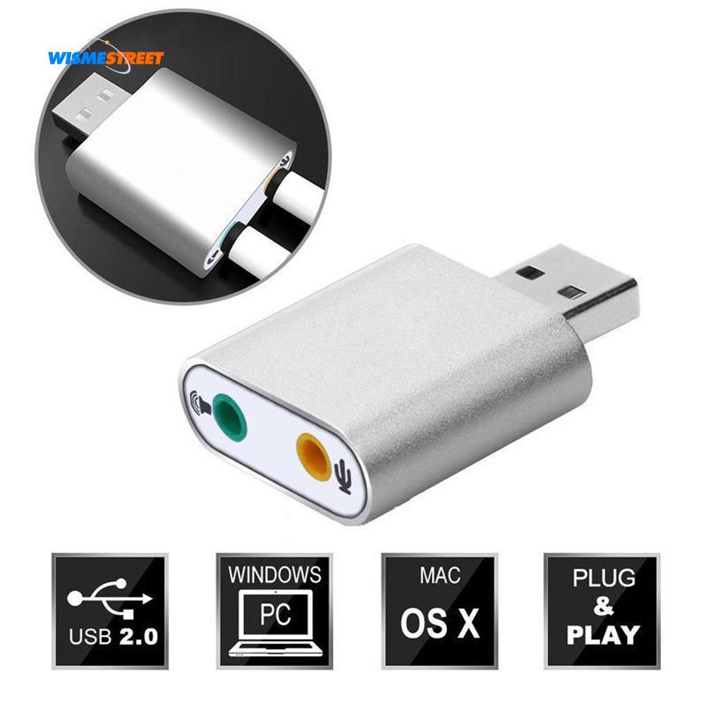 Thiết bị kết nối tín hiệu âm thanh 3D 7.1 cổng USB 2.0 cho PC tai nghe trùm đầu