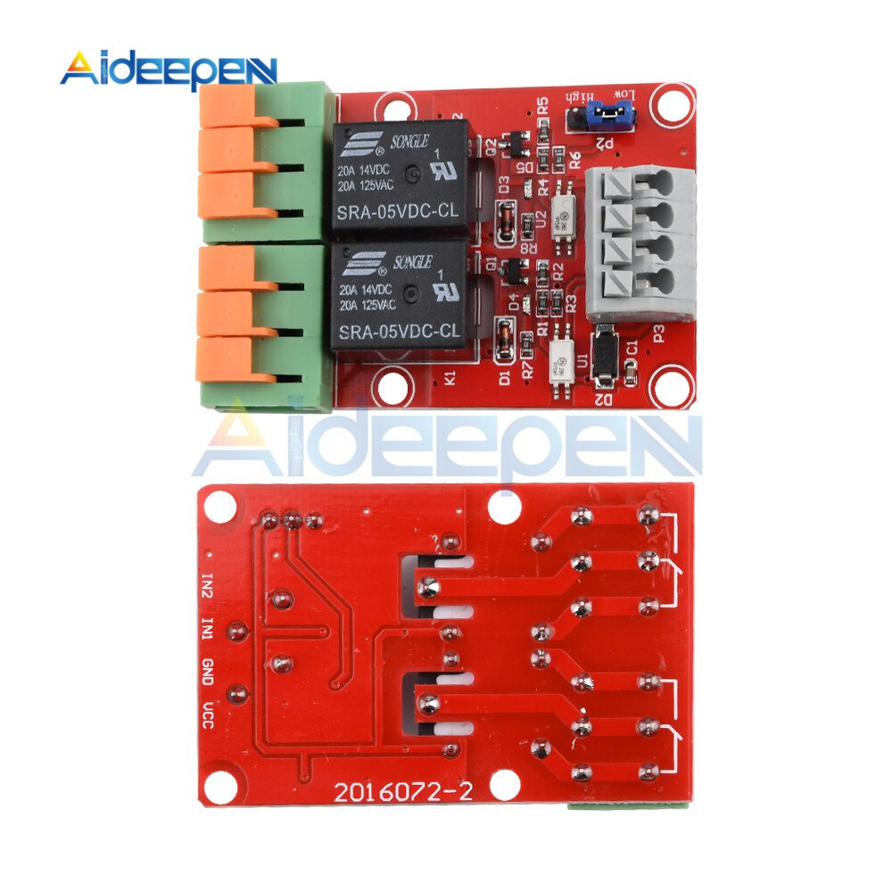 Mô Đun Điều Khiển Rơ Le 1 / 2 / 4 / 8 / 16 Kênh 20a 1ch 2ch 4ch 8ch 16ch 5v Cho Raspberry Pi 3 B +