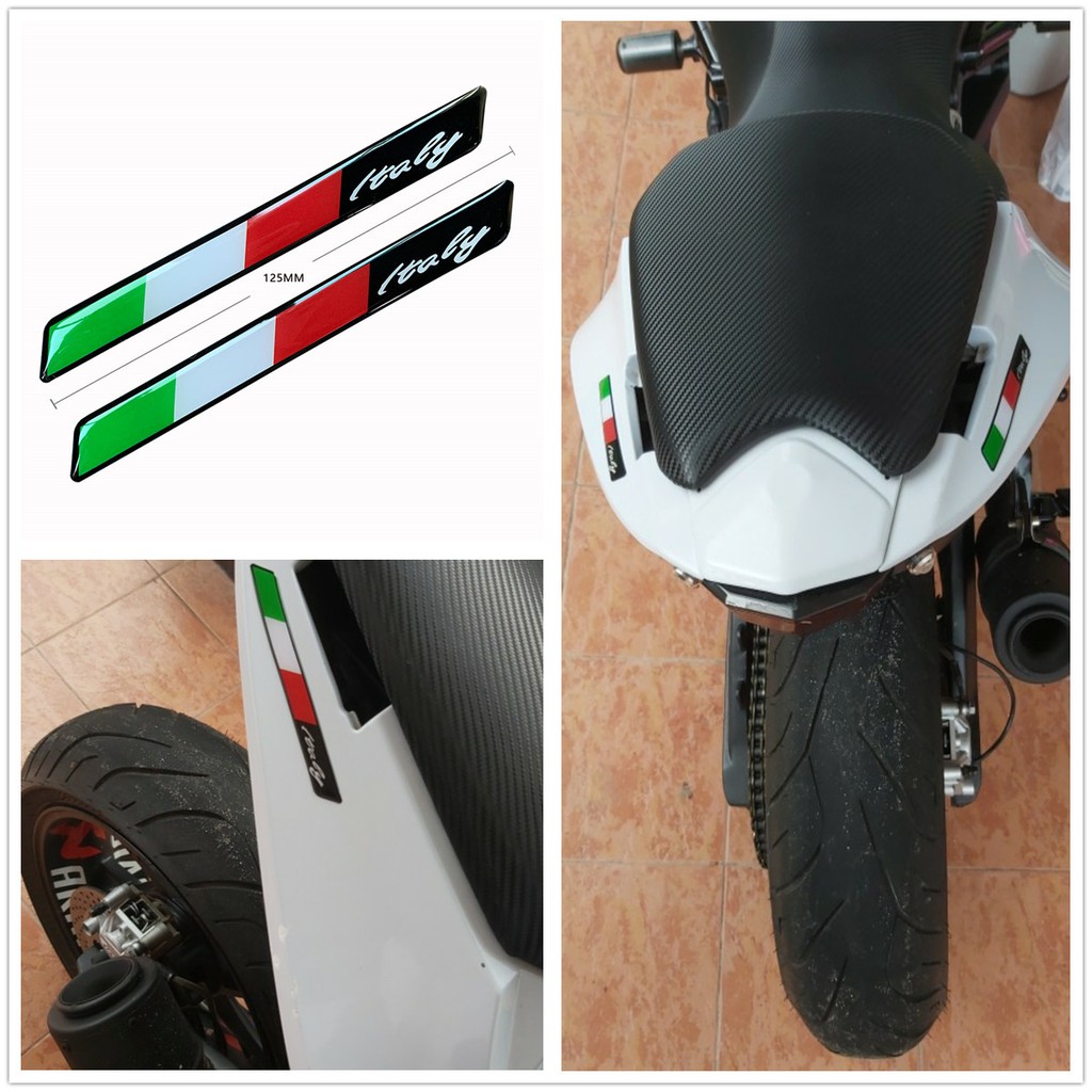 2 Chiếc Ducati Aprilia Piaggio Ý Sprint 50150 3D Nhựa Xe Máy Decal Ý Đua Xe Hộp Miếng Dán