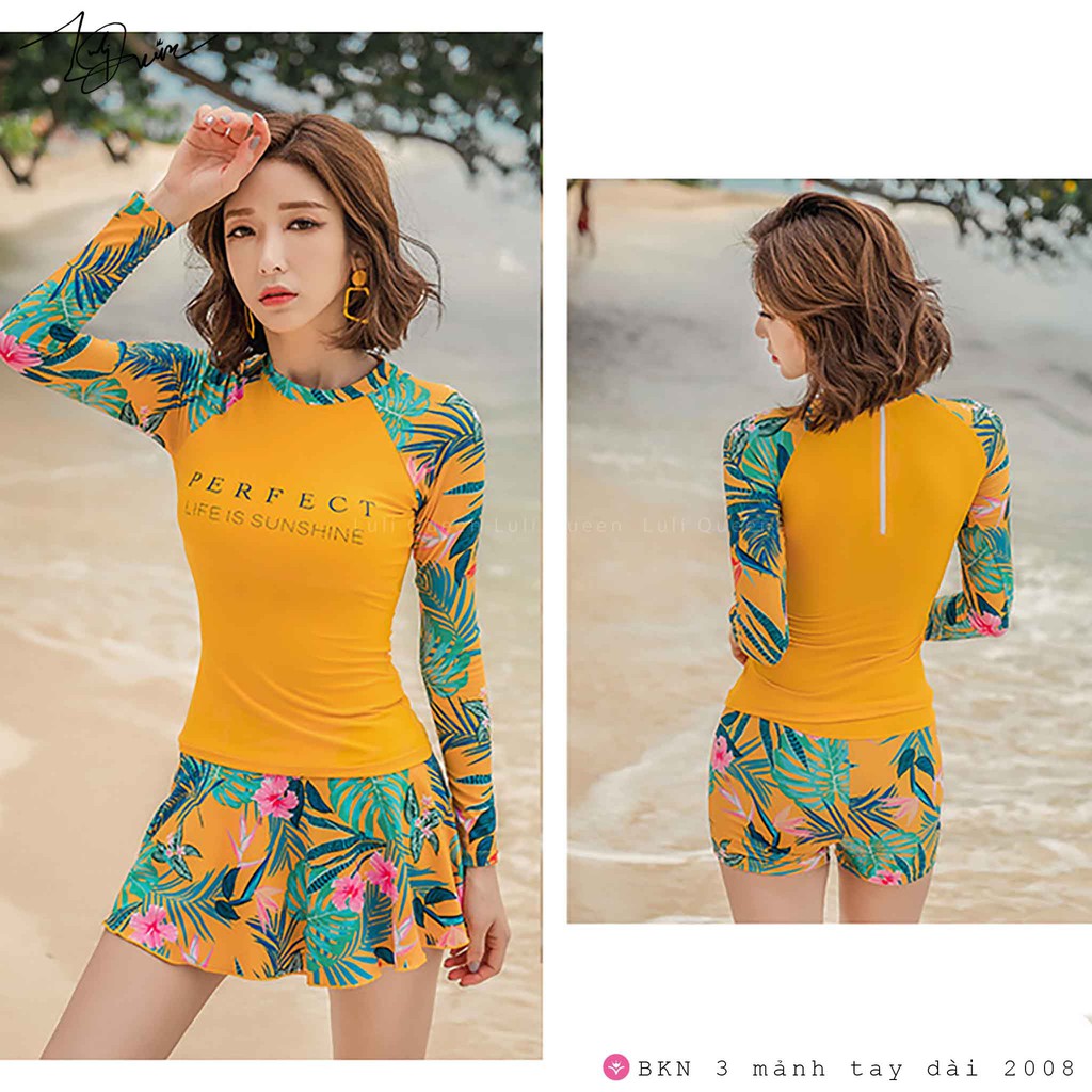 Bikini váy dài tay SIÊU THANH LỊCH, tôn dáng thanh lịch, co giãn, thoải mái dành cho nữ