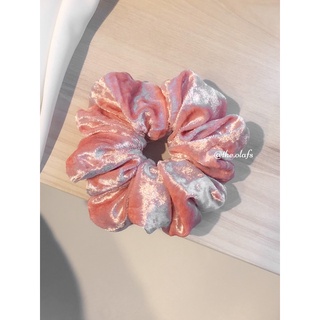 Dây buộc tóc Scrunchies Nhung hồng