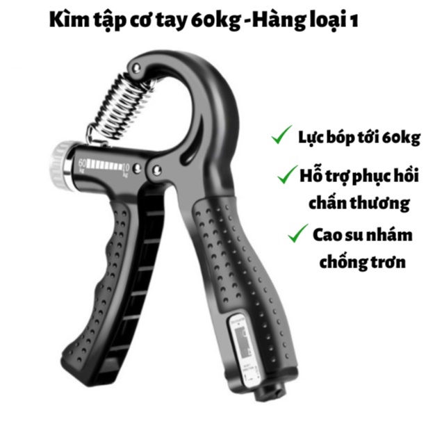 Kìm Tập Cơ Tay  Kiềm Bóp Tay Đếm Số R Xịn Chịu Lực Đến 60kg