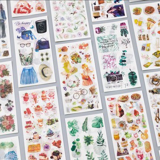Bộ 3 sticker MỜ hoa và lá (SM06)