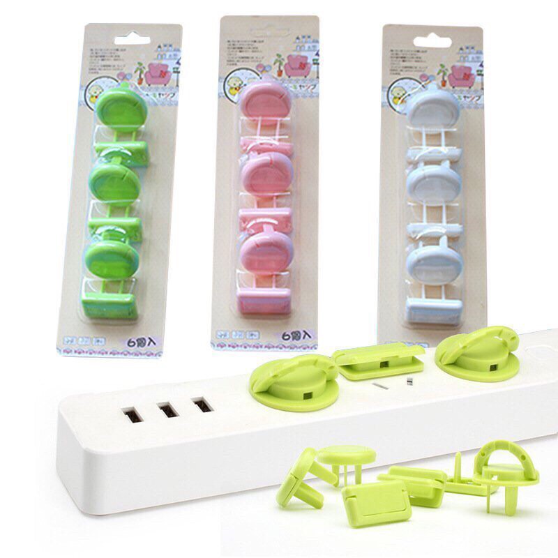 Vỉ 6 bịt ổ điện có móc cầm
