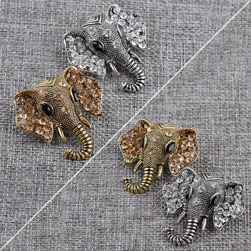 Trâm Cài Áo Hình Chú Voi Đính Đá Sang Trọng