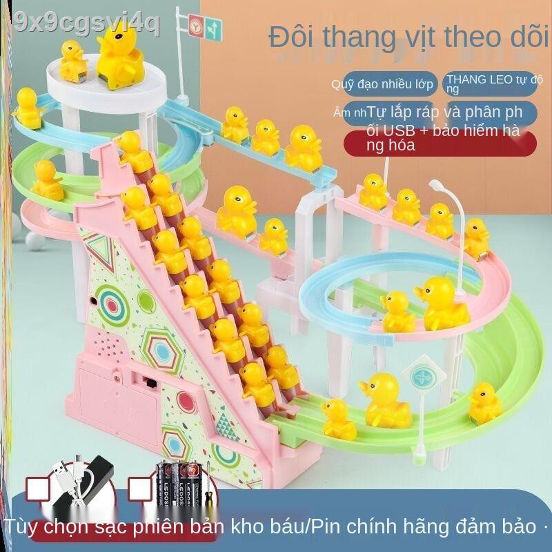 Phiên bản giống của người nổi tiếng Douyin Net nhỏ vịt trèo cầu thang bắt vịt trên kệ Đồ chơi trẻ em cầu trượt vịt vàng