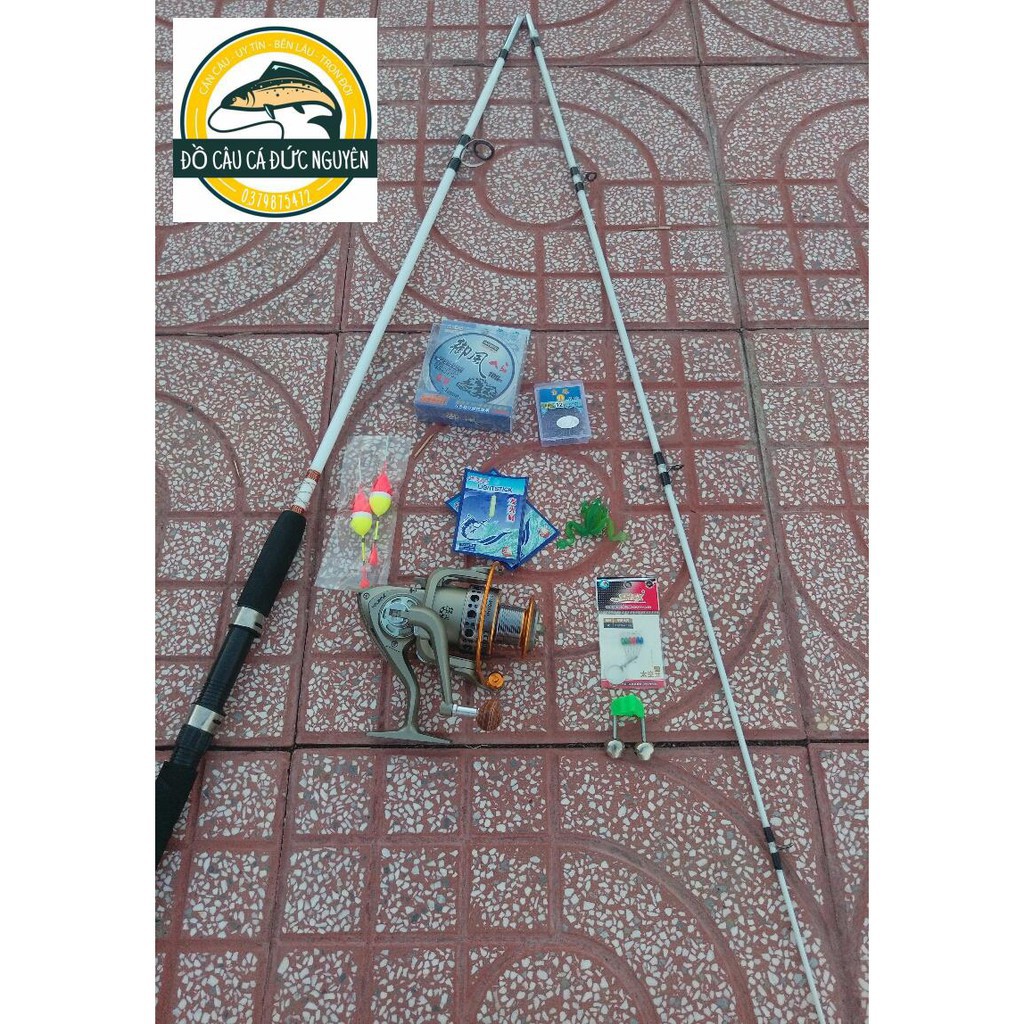 Bộ combo cần câu 2m4 và máy 6000