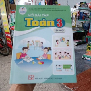 Bài tập toán lớp 3 tập 1 và bìa bao kính