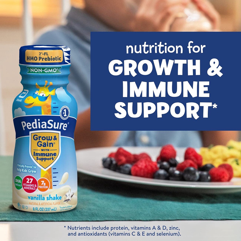 [LẺ 1 CHAI] [DHA VANI] PEDIASURE NƯỚC GROW&amp;GAIN SHAKE VANI 237ML DATE MỚI (HÀNG CHUẨN USA)