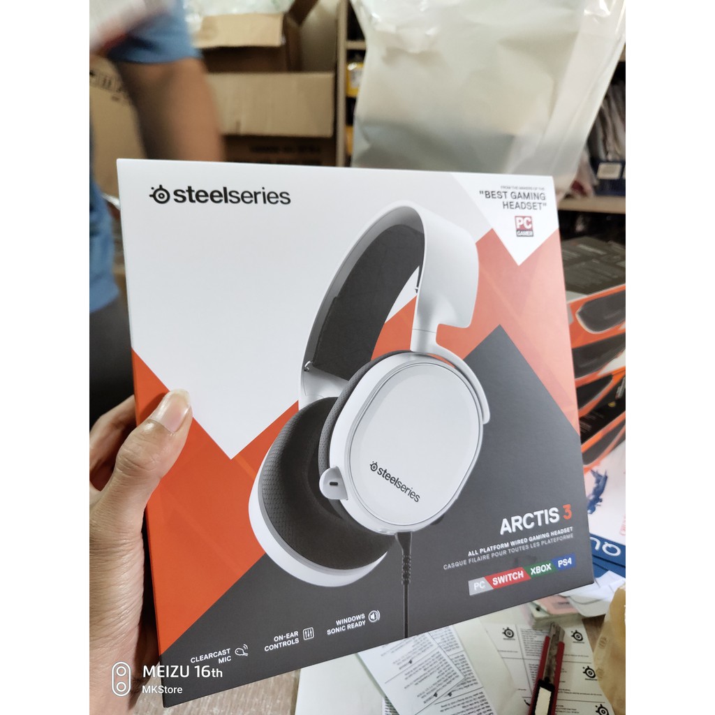 Tai nghe SteelSeries Arctis 3 2019 Gaming (7.1 Surround) White