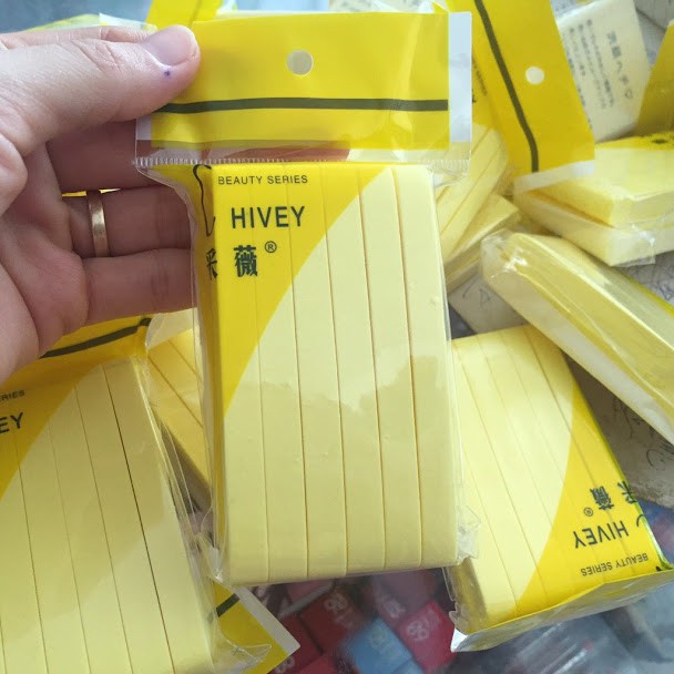 [ Hàng Chính Hãng ] Mút Bọt Biển Rửa Mặt Bông Xốp Cực Mềm 12 Miếng