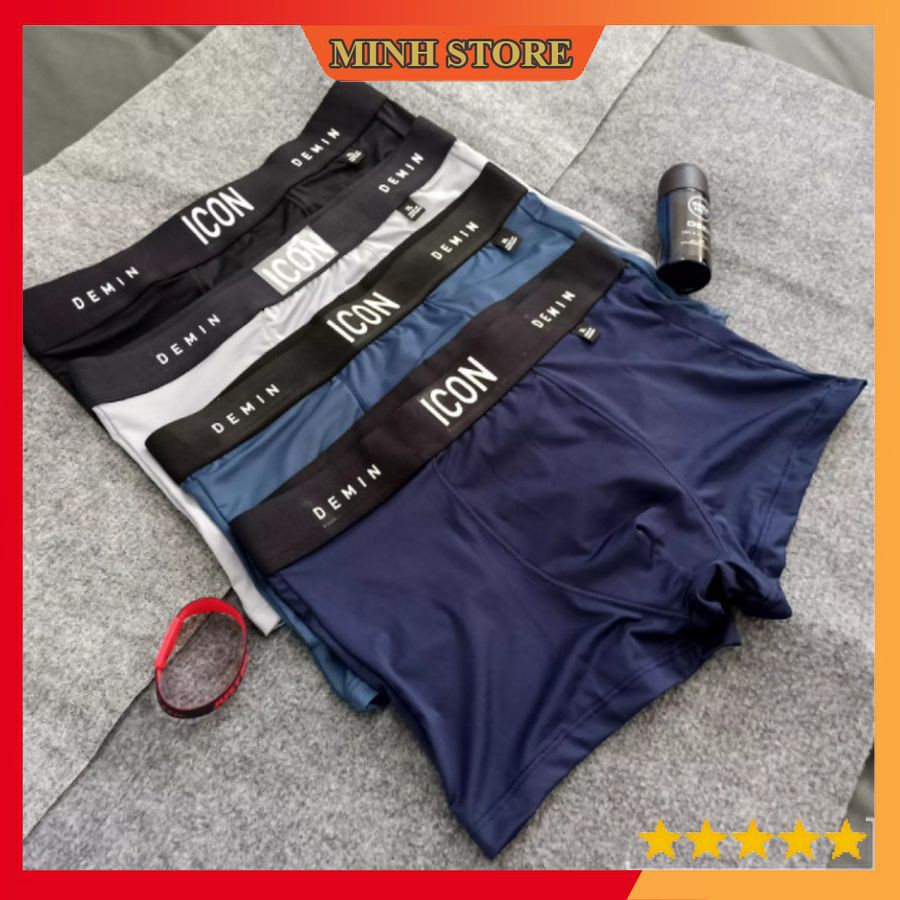 Quần Sịp Nam Thun Lạnh Boxer ICON co dãn 4 chiều, Quần Lót Nam Boxer thun lạnh ICON Demin sexy cao cấp SI01 - MS66