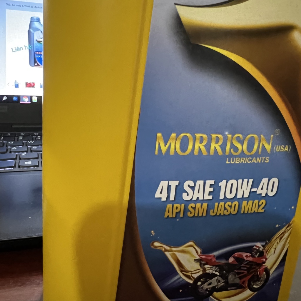 Dầu Nhớt Chuyên Dụng Cho Động Cơ, Máy Phát Điện, Xe Máy Morrison 10W40 SM/MA2