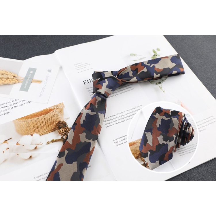 Cà vạt chú rể bản nhỏ 6cm, Calavat cao cấp, Cravat phong cách Hàn Quốc, Cavat dự tiệc CV-6408