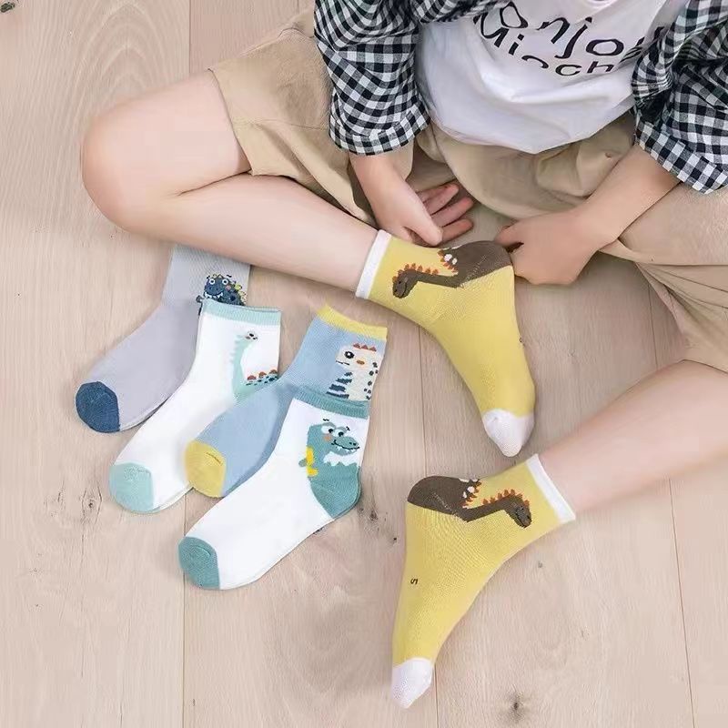 Set 5 Đôi Vớ Cotton Dễ Thương Cho Bé
