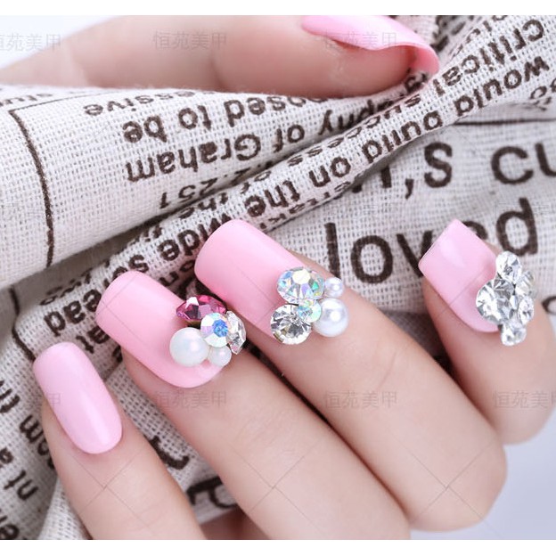 Đá đuôi nhọn gắn nail nhiều size, mix màu