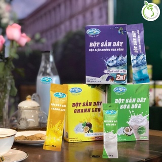 Bột sắn dây hương trái cây - chính hãng hht 3 hương vị: sữa dừa/chanh leo/đậu biếc hương hoa hồng
