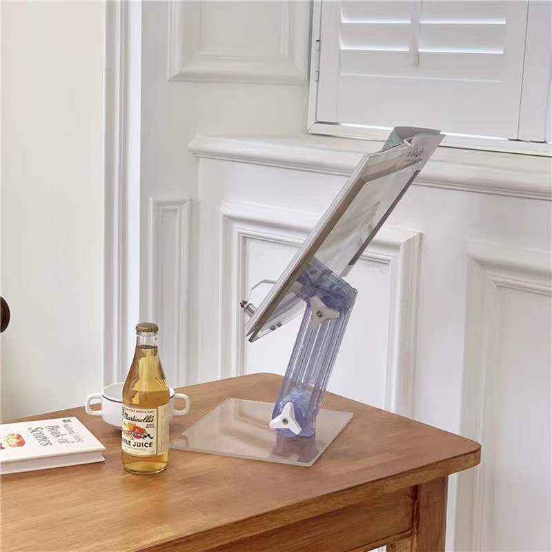 ❤Giá Đỡ Máy Tính Bảng iPad Bằng Acrylic Trong Suốt Có Thể Nâng Lên Kiểu Hàn Quốc