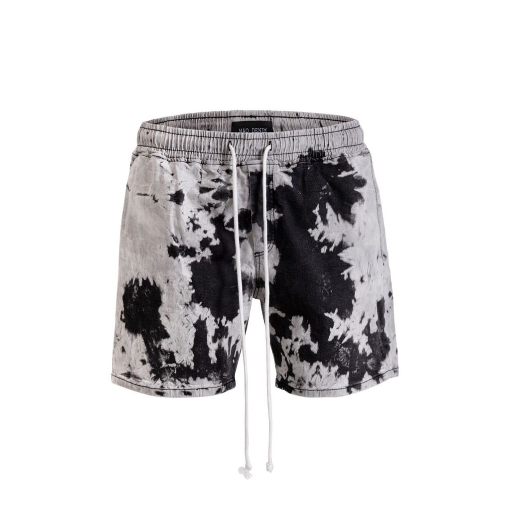 Quần short basic nam streetwear cao cấp FNOS SJ8 form ngắn trên gối, ống rộng jean thun co giãn