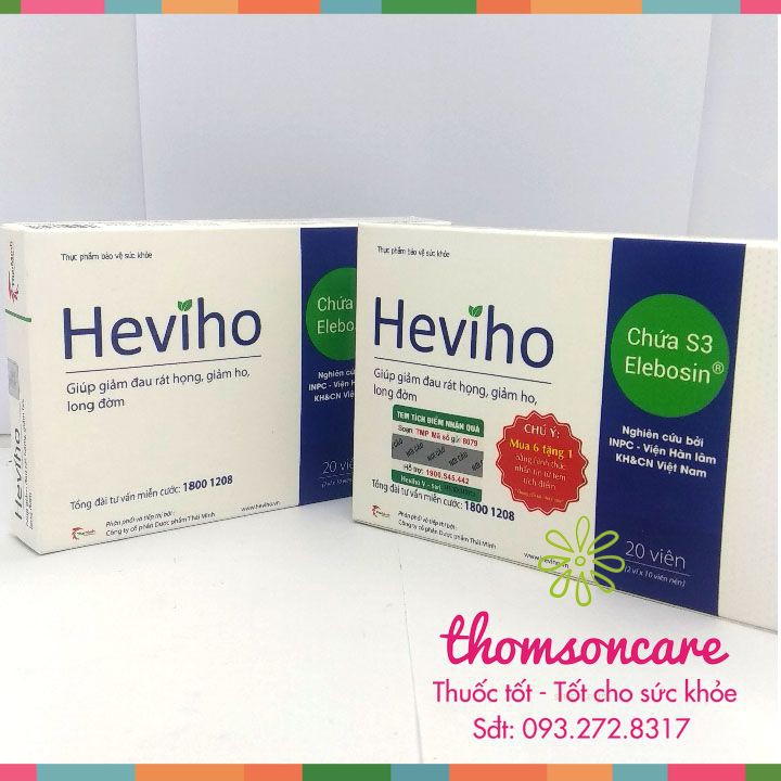 [Mã 66FMCGSALE hoàn 8% xu đơn 500K] Heviho hỗ trợ giảm đau rát họng - Có tem tích điểm chính hãng | BigBuy360 - bigbuy360.vn