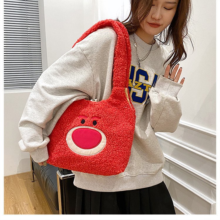Túi Xách Đeo Vai Cỡ Lớn 2022 Họa Tiết Gấu Hoạt Hình Phong Cách Hàn Quốc Dễ Thương Cho Nữ
