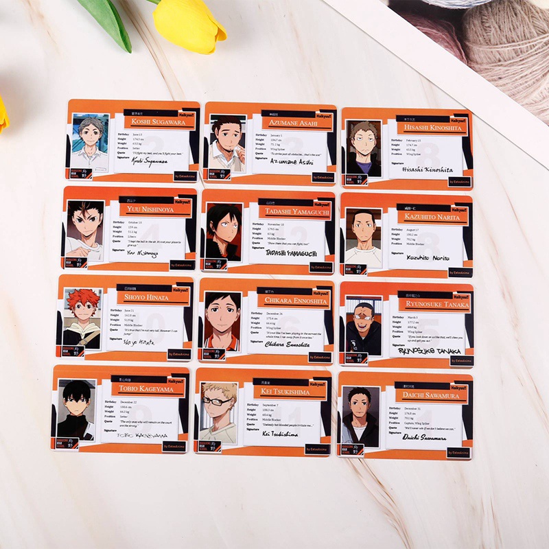 Bộ sưu tập thẻ hình nhân vật hoạt hình Haikyuu