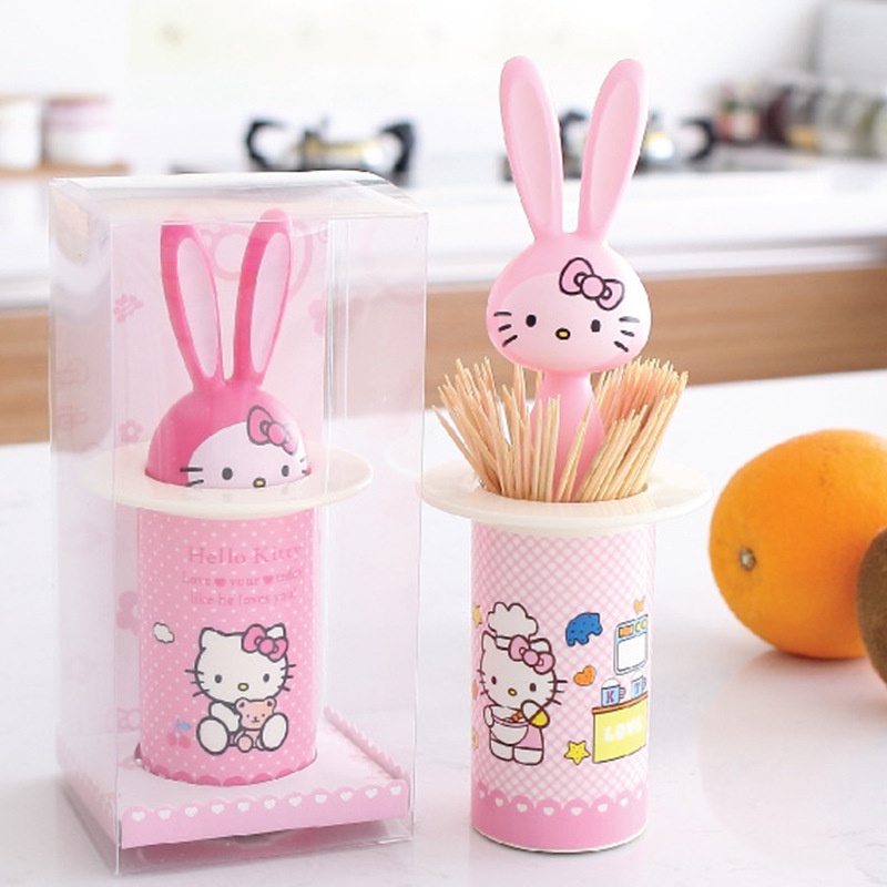 Hộp XIAODUOJIAJU đựng tăm xỉa răng tự động phong cách Hello Kitty 365